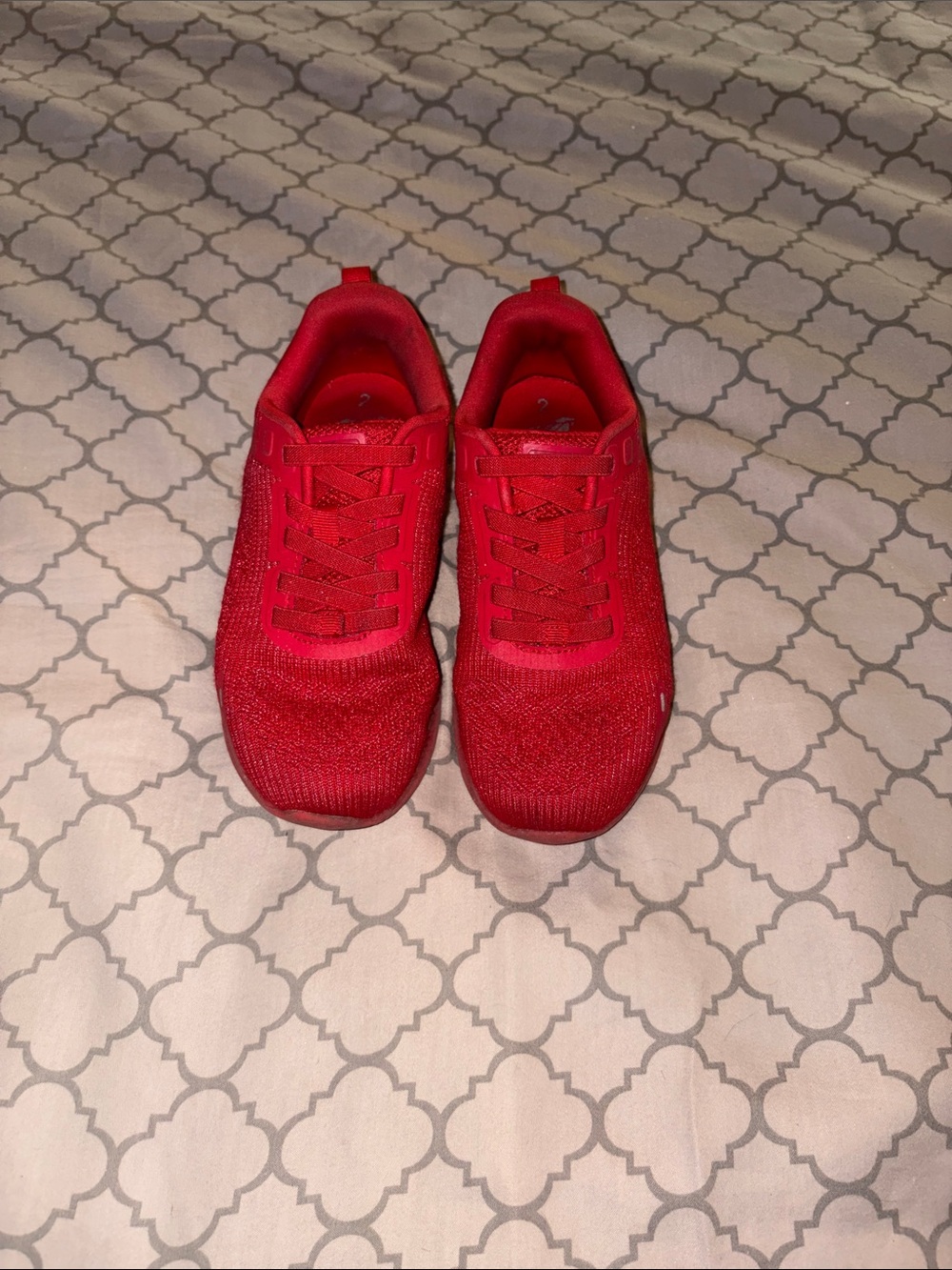 Avia Bright Red Kids' Lace-Up Sneakers